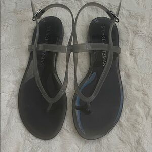 Stuart Weitzman Black and Gray Sandals